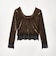 ＜ASTRAET＞ベロア/レース Uネックカットソー