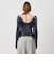 ＜ASTRAET＞ベロア/レース Uネックカットソー