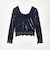 ＜ASTRAET＞ベロア/レース Uネックカットソー
