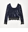 ＜ASTRAET＞ベロア/レース Uネックカットソー
