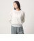メッシュジャガード 5分袖ニット 2WAY ‐ウォッシャブル‐＜A DAY IN THE LIFE＞