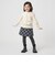 配色メロー起毛 テレコトップス / キッズ  100cm-160cm