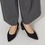 ポインテッドブロックヒール パンプス35↓↑