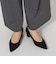 ポインテッドブロックヒール パンプス35↓↑