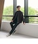 【WARDROBE SMART】スエードライク リブ ブルゾン