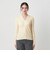 コットンカシミヤ リブセーラーカラー カーディガン ウォッシャブル