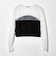 ＜ASTRAET＞フライスxシアー コンビ クルーネックカットソー
