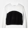 ＜ASTRAET＞フライスxシアー コンビ クルーネックカットソー