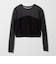 ＜ASTRAET＞フライスxシアー コンビ クルーネックカットソー