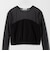 ＜ASTRAET＞フライスxシアー コンビ クルーネックカットソー