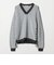 ＜AEWEN MATOPH＞ハートスパンコール シャーリングVネックニット