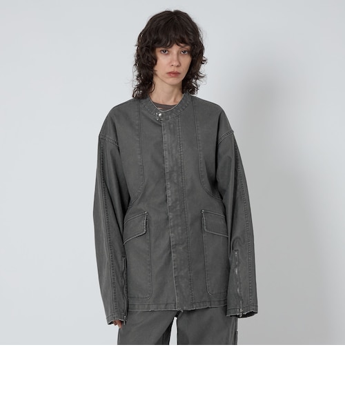 ASTRAET中綿ノーカラーブルゾン ASTRAET＞コーティング ノーカラー ジップブルゾン UNISEX