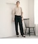 【Wardrobe DAILY MINIMAL】ダブルクロス テーパードパンツ ウォッシャブル
