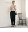 【Wardrobe DAILY MINIMAL】ダブルクロス テーパードパンツ ウォッシャブル