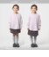 ハート総柄 ワッフル ロングスリーブTシャツ / キッズ  100cmー160cm