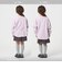 ハート総柄 ワッフル ロングスリーブTシャツ / キッズ  100cmー160cm