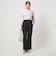 フェイクパールボタン シャツ
