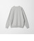 コットン シルク ミックス インレイ クルーネック ニット