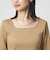 ブライトリブ スクエアネック ロングスリーブ カットソー