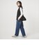 フリル ドッキング ペプラム ニット ジレ ウォッシャブル