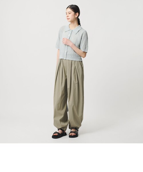 ノットヤーンニット ハーフスリーブ シャツ カーディガン