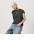 コットン ロゴプリント フレンチスリーブ Tシャツ