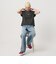 コットン ロゴプリント フレンチスリーブ Tシャツ