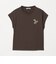 コットン ロゴプリント フレンチスリーブ Tシャツ