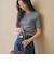 シャーリング コンパクト ボーダー Tシャツ