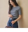 シャーリング コンパクト ボーダー Tシャツ