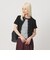 コットン パターンメッシュ ショートスリーブ カーディガン ウォッシャブル