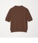 ＜at ease＞エリツキ スキッパー ニット 接触冷感 UVカット 遮熱