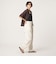 BREEZE LINEN ブリーズリネン ワイド パンツ オフホワイト ドット