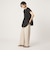 BREEZE LINEN ブリーズリネン ワイド パンツ オフホワイト ドット