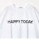 ヘムギャザー ロゴ Tシャツ