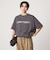 ヘムギャザー ロゴ Tシャツ