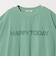 ヘムギャザー ロゴ Tシャツ