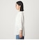＜at ease＞ワッフル ヘンリーネック  フラワープリント 5分袖 カットソー