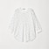 ＜at ease＞ワッフル ヘンリーネック  フラワープリント 5分袖 カットソー