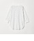 ＜at ease＞ワッフル ヘンリーネック  フラワープリント 5分袖 カットソー