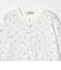 ＜at ease＞ワッフル ヘンリーネック  フラワープリント 5分袖 カットソー