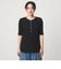 ＜at ease＞シアーテレコ ヘンリーネック ショートスリーブ カットソー