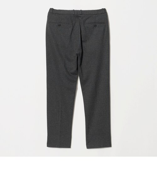 【美品：Theory】上質ウールジャージー スラックス「M：グレーメランジ」 メランジ ジャージー ツイル ノープリーツ スラックス-セットアップ