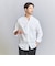 【WARDROBE SMART】コットン バンドカラー スキッパー シャツ
