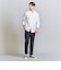 【WARDROBE SMART】コットン バンドカラー スキッパー シャツ
