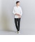 【WARDROBE SMART】コットン バンドカラー スキッパー シャツ