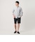 【WARDROBE SMART】コットン バンドカラー スキッパー シャツ