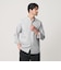 【WARDROBE SMART】コットン バンドカラー スキッパー シャツ