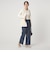 ［size SHORT/TALLあり］ニーハイフレアパンツ デニム 2 ストレッチ