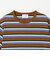 マルチボーダー ハーフスリーブ Tシャツ